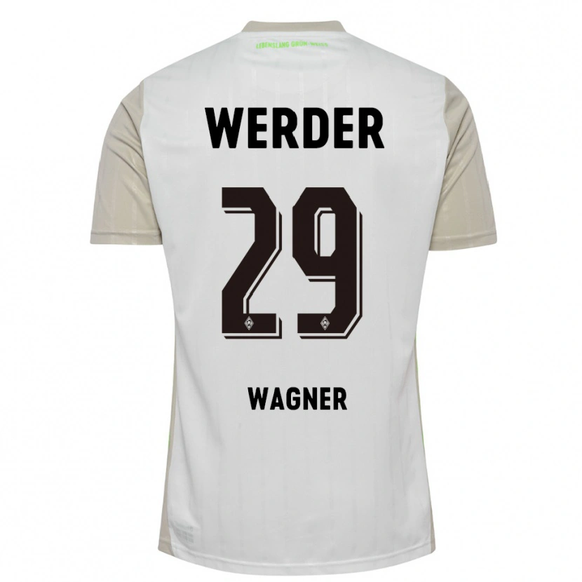 Danxen Uomo Maglia Paul Wagner #29 Bianco Nero Kit Gara Away 2025/26 Maglietta