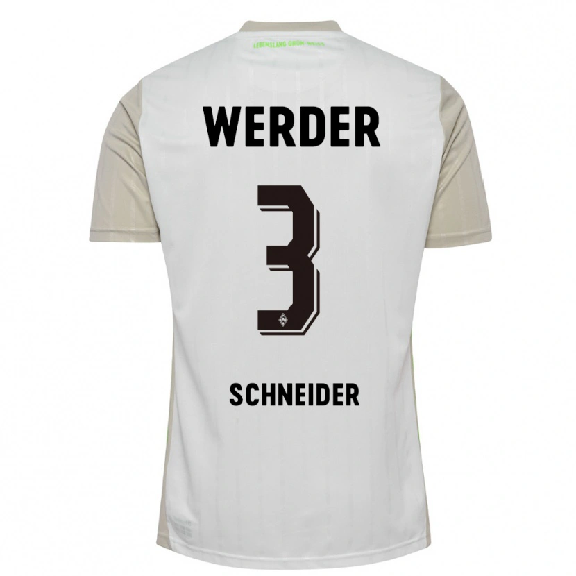 Danxen Uomo Maglia Dieter Schneider #3 Bianco Nero Kit Gara Away 2025/26 Maglietta