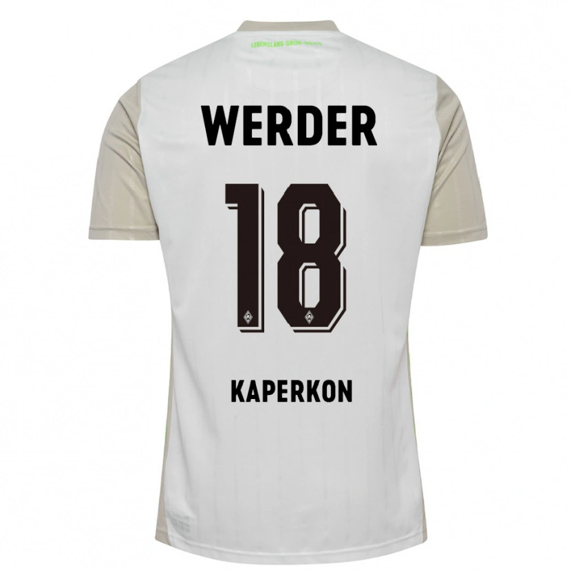 Danxen Uomo Maglia Tom Kaperkon #18 Bianco Nero Kit Gara Away 2025/26 Maglietta