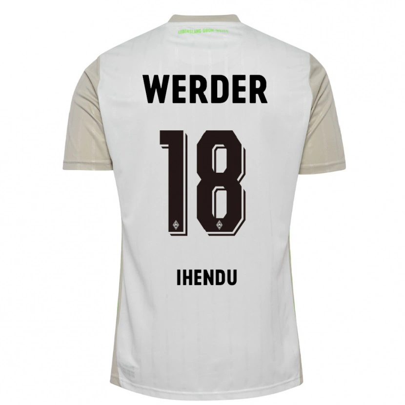 Danxen Uomo Maglia Daniel Ihendu #18 Bianco Nero Kit Gara Away 2025/26 Maglietta