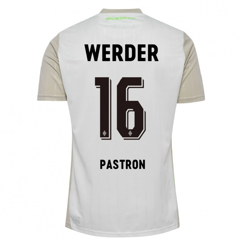 Danxen Uomo Maglia Alvin Pastron #16 Bianco Nero Kit Gara Away 2025/26 Maglietta