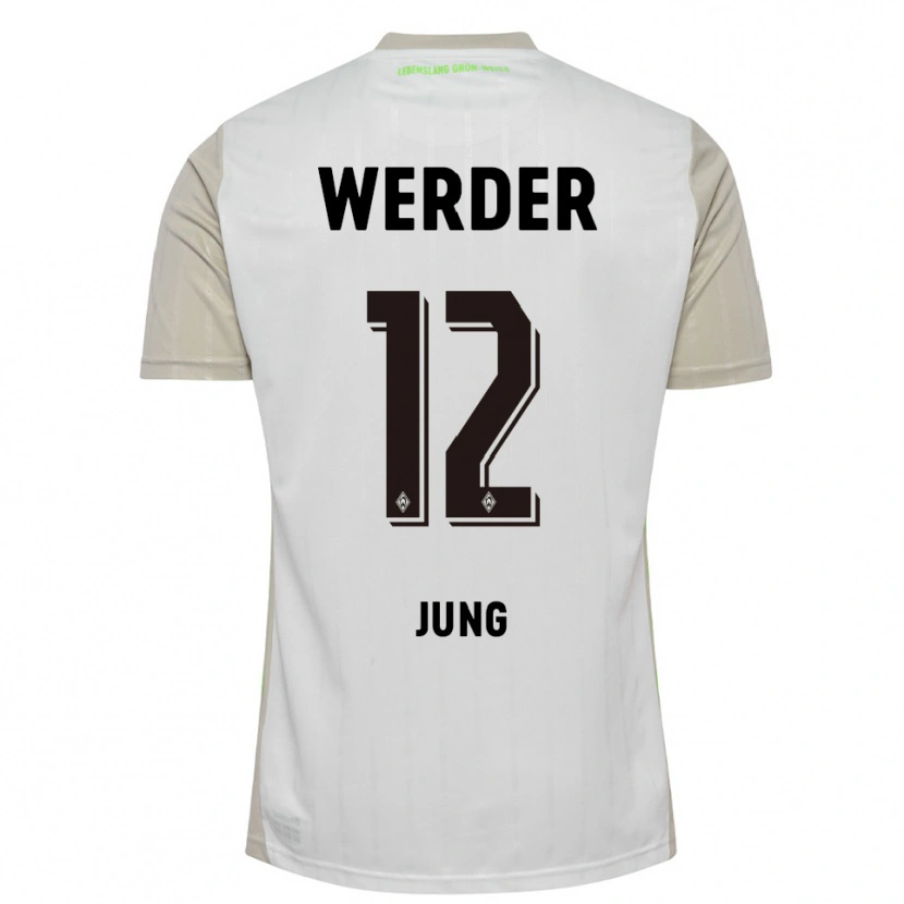 Danxen Uomo Maglia Hugo Jung #12 Bianco Nero Kit Gara Away 2025/26 Maglietta