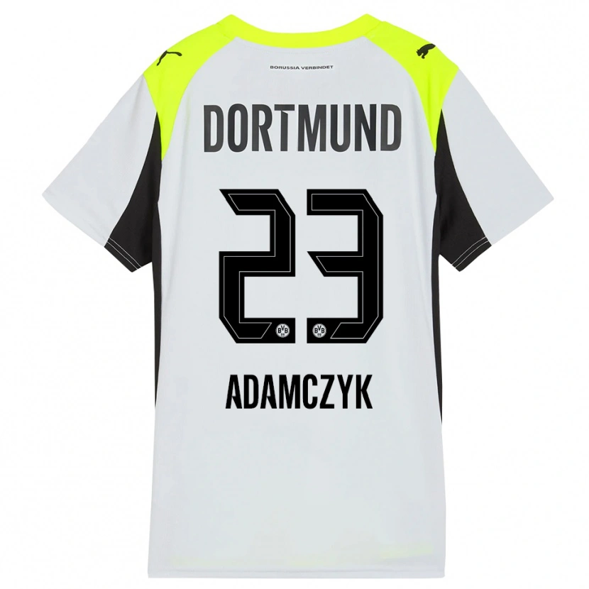 Danxen Uomo Maglia Nico Adamczyk #23 Giallo Fluorescente Kit Gara Away 2025/26 Maglietta
