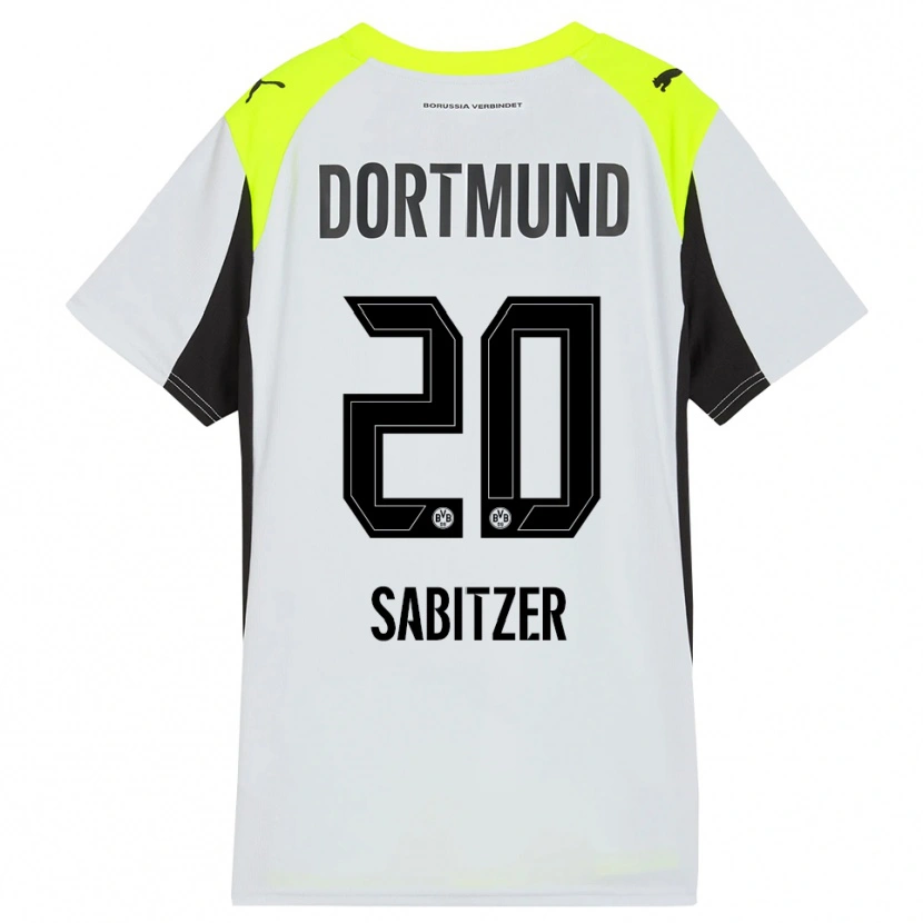 Danxen Uomo Maglia Marcel Sabitzer #20 Giallo Fluorescente Kit Gara Away 2025/26 Maglietta