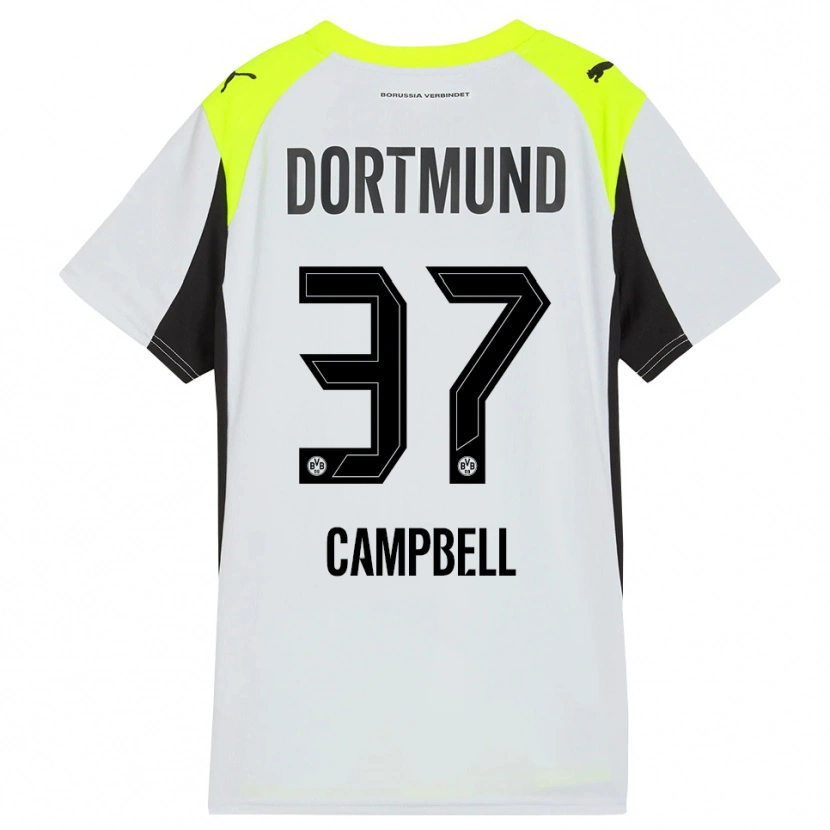 Danxen Uomo Maglia Cole Campbell #37 Giallo Fluorescente Kit Gara Away 2025/26 Maglietta