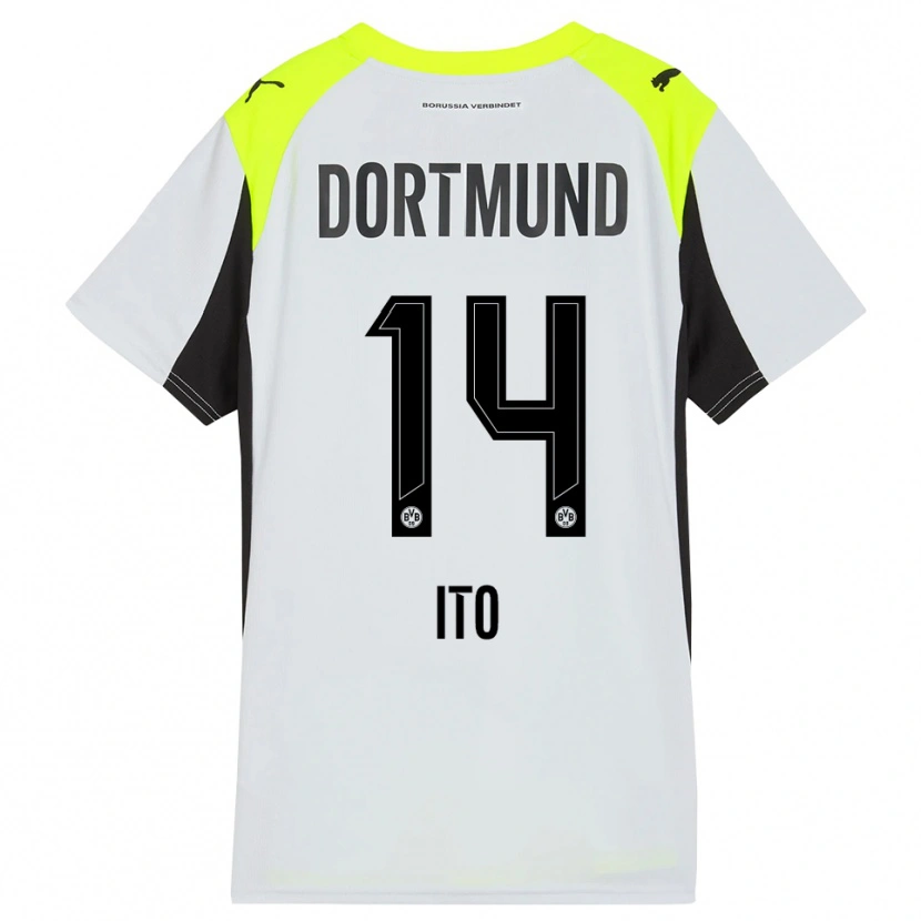 Danxen Uomo Maglia Sara Ito #14 Giallo Fluorescente Kit Gara Away 2025/26 Maglietta