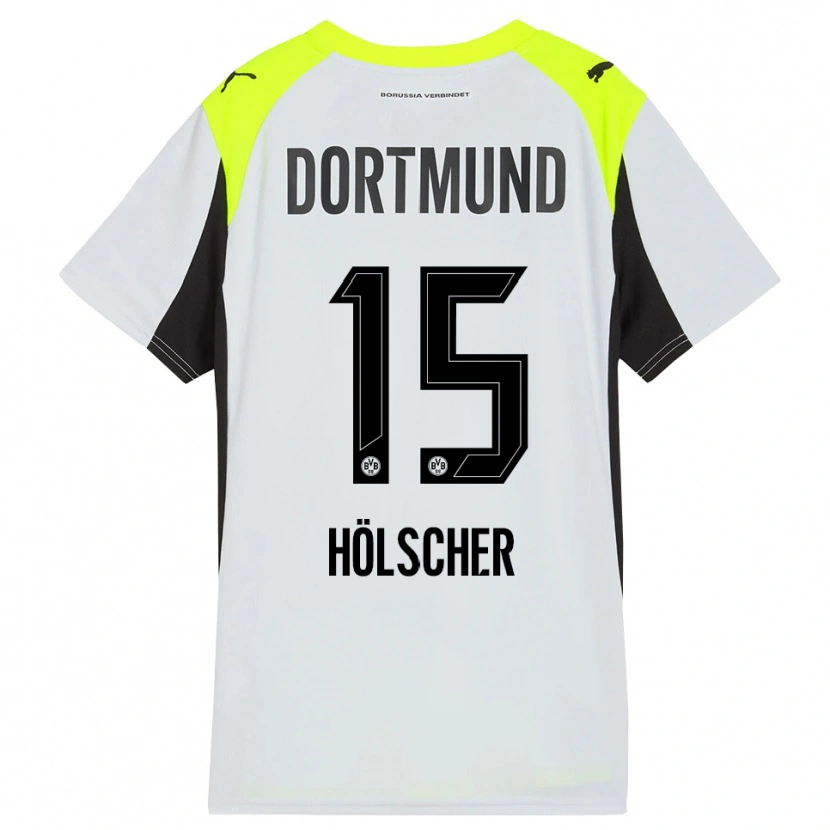 Danxen Uomo Maglia Mats Hölscher #15 Giallo Fluorescente Kit Gara Away 2025/26 Maglietta