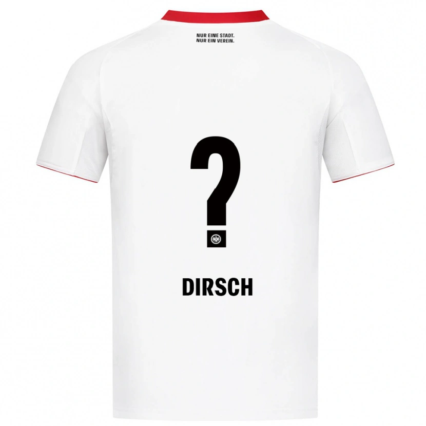 Danxen Uomo Maglia Moritz Dirsch #0 Bianco Rosso Kit Gara Away 2025/26 Maglietta