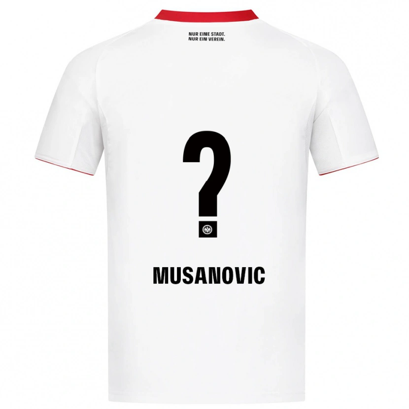Danxen Uomo Maglia Haris Musanovic #0 Bianco Rosso Kit Gara Away 2025/26 Maglietta
