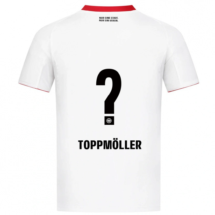 Danxen Uomo Maglia Lionel Toppmöller #0 Bianco Rosso Kit Gara Away 2025/26 Maglietta