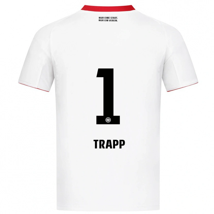 Danxen Uomo Maglia Kevin Trapp #1 Bianco Rosso Kit Gara Away 2025/26 Maglietta