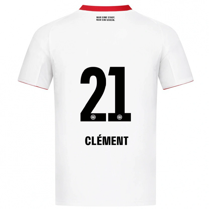 Danxen Uomo Maglia Noah Clément #21 Bianco Rosso Kit Gara Away 2025/26 Maglietta