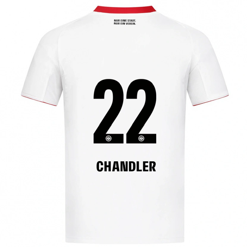 Danxen Uomo Maglia Timothy Chandler #22 Bianco Rosso Kit Gara Away 2025/26 Maglietta