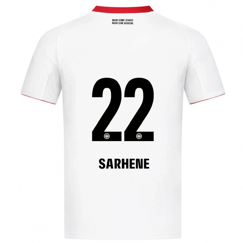 Danxen Uomo Maglia Clement Nana-Sarhene #22 Bianco Rosso Kit Gara Away 2025/26 Maglietta