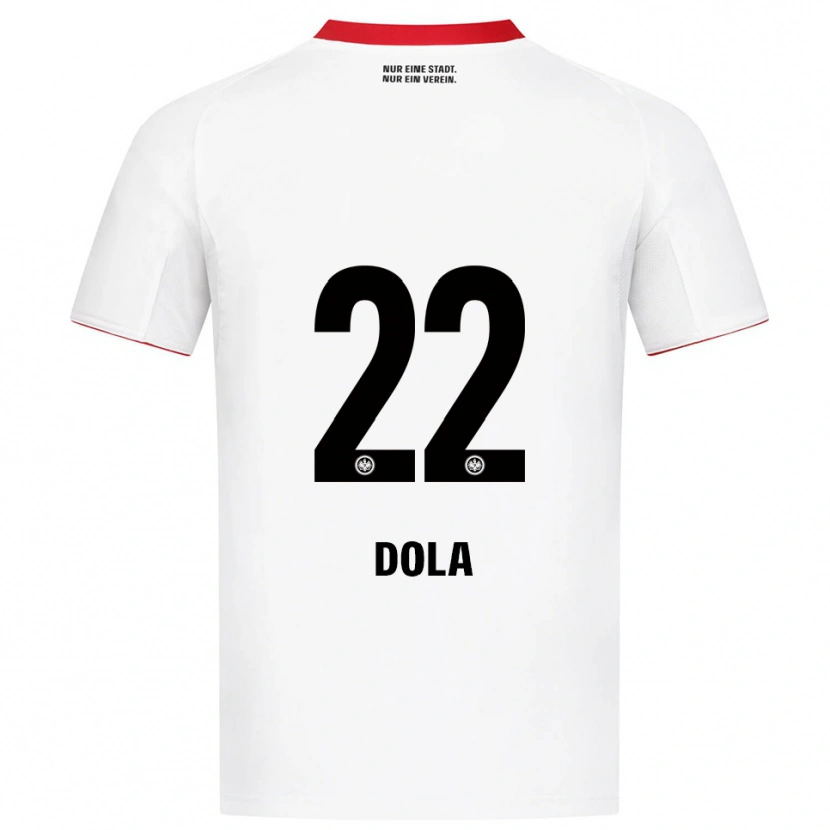 Danxen Uomo Maglia Igor Dola #22 Bianco Rosso Kit Gara Away 2025/26 Maglietta