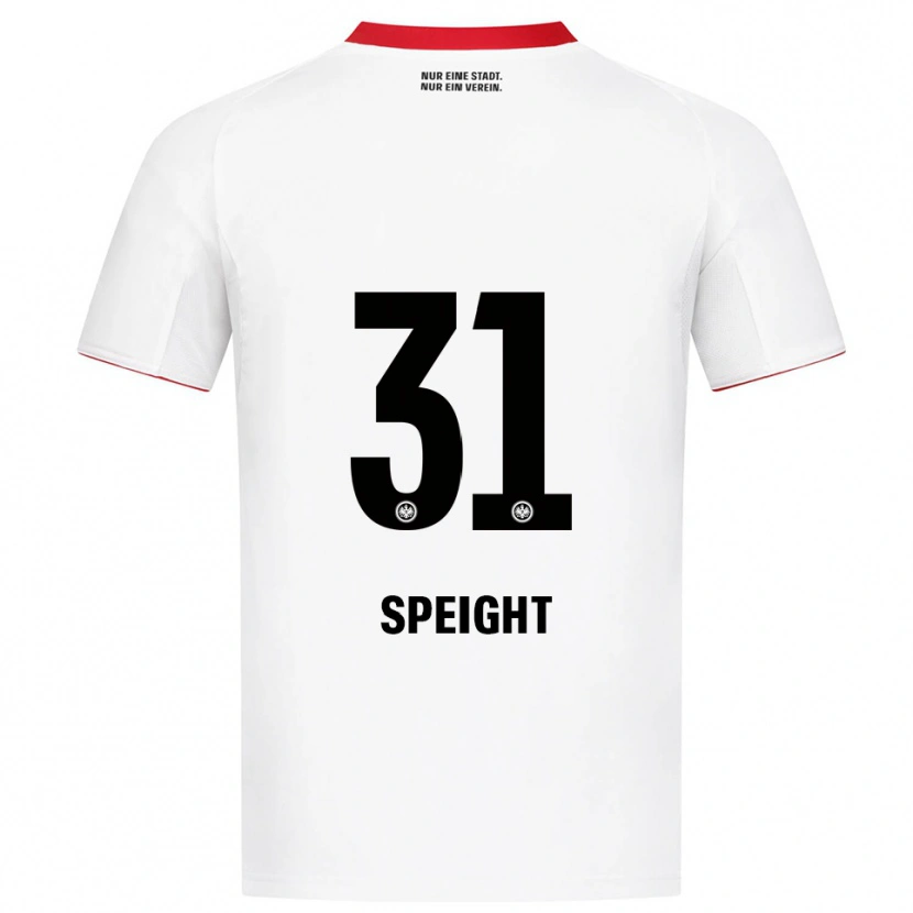 Danxen Uomo Maglia Benjamin Speight #31 Bianco Rosso Kit Gara Away 2025/26 Maglietta