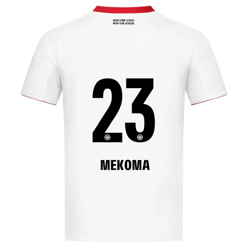 Danxen Uomo Maglia Jamal Mekoma #23 Bianco Rosso Kit Gara Away 2025/26 Maglietta
