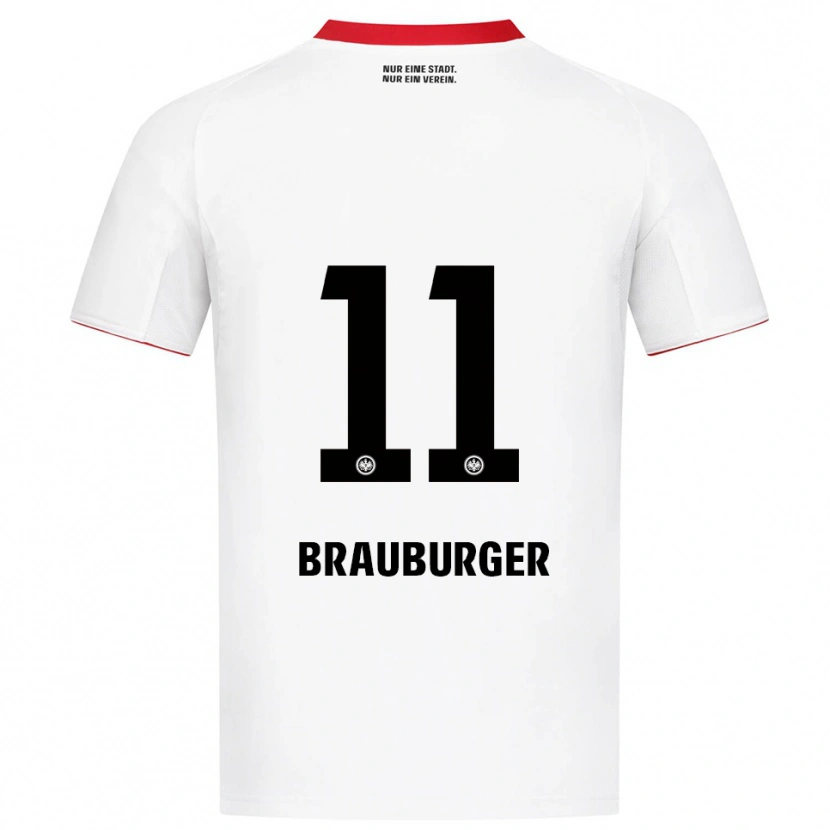 Danxen Uomo Maglia Maximilian Brauburger #11 Bianco Rosso Kit Gara Away 2025/26 Maglietta
