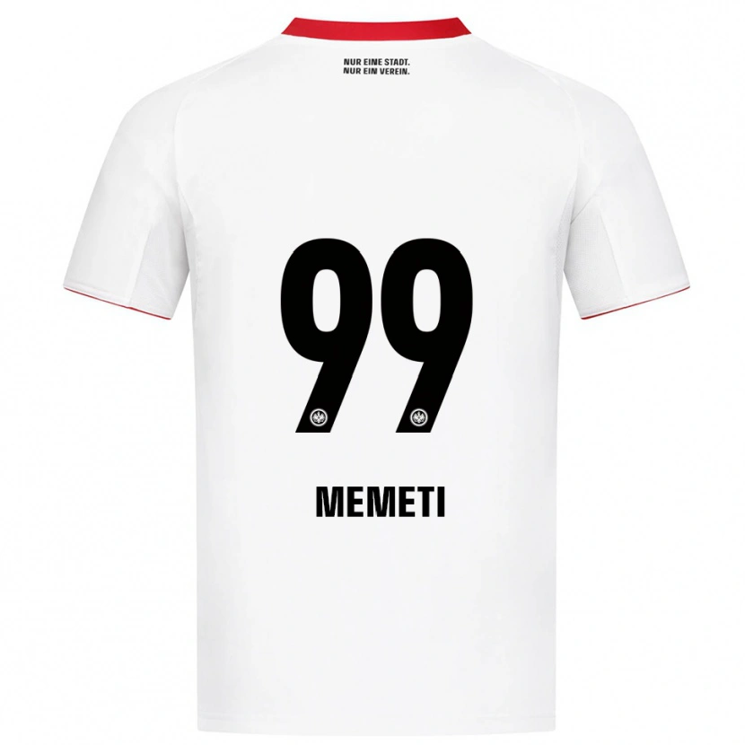Danxen Uomo Maglia Ereleta Memeti #99 Bianco Rosso Kit Gara Away 2025/26 Maglietta