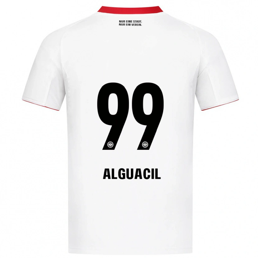 Danxen Uomo Maglia Ainhoa Alguacil #99 Bianco Rosso Kit Gara Away 2025/26 Maglietta