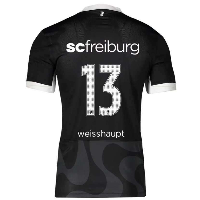 Danxen Uomo Maglia Noah Weißhaupt #13 Nero Bianco Kit Gara Away 2025/26 Maglietta