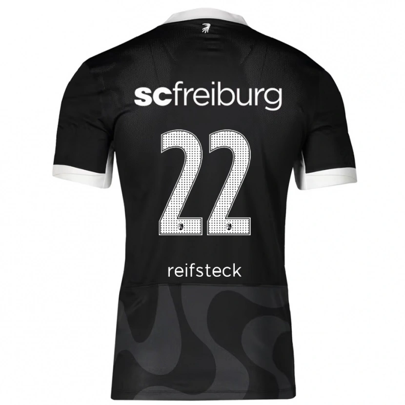 Danxen Uomo Maglia Mika Reifsteck #22 Nero Bianco Kit Gara Away 2025/26 Maglietta