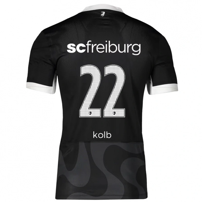 Danxen Uomo Maglia Lisa Kolb #22 Nero Bianco Kit Gara Away 2025/26 Maglietta