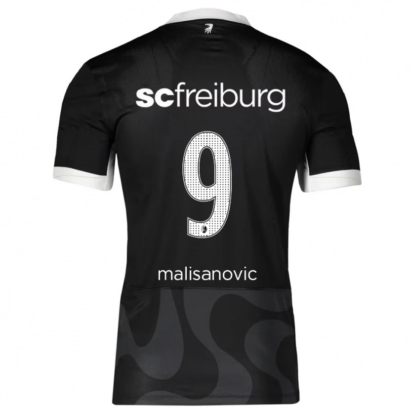 Danxen Uomo Maglia Darko Malisanovic #9 Nero Bianco Kit Gara Away 2025/26 Maglietta
