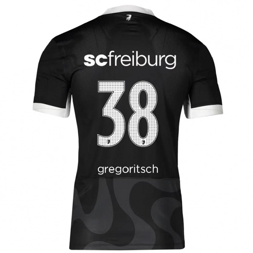 Danxen Uomo Maglia Michael Gregoritsch #38 Nero Bianco Kit Gara Away 2025/26 Maglietta