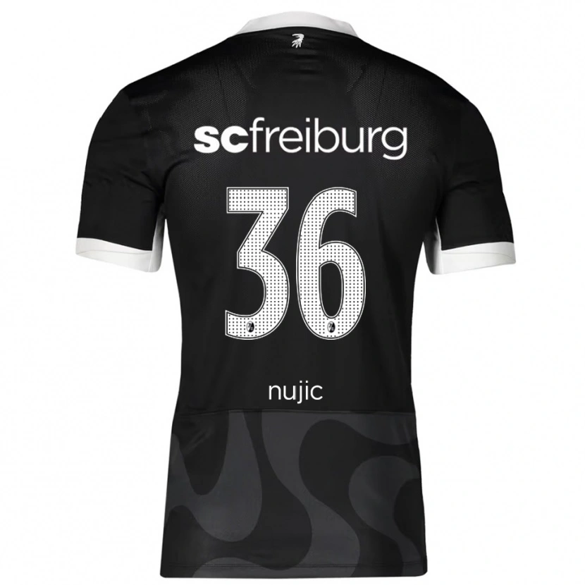 Danxen Uomo Maglia Luka Nujic #36 Nero Bianco Kit Gara Away 2025/26 Maglietta