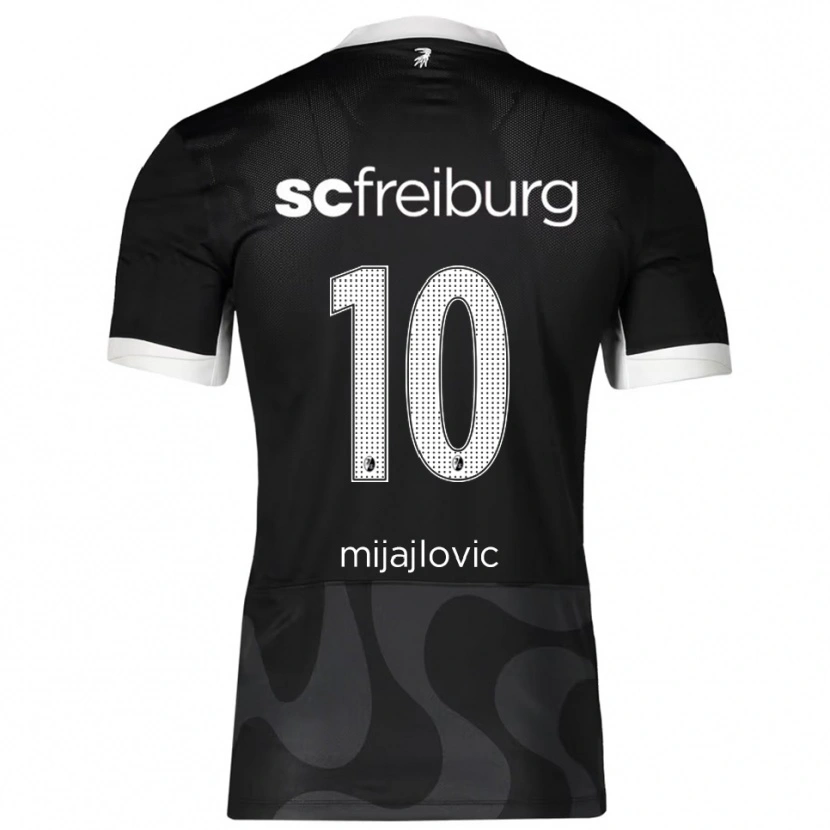 Danxen Uomo Maglia Mladen Mijajlovic #10 Nero Bianco Kit Gara Away 2025/26 Maglietta