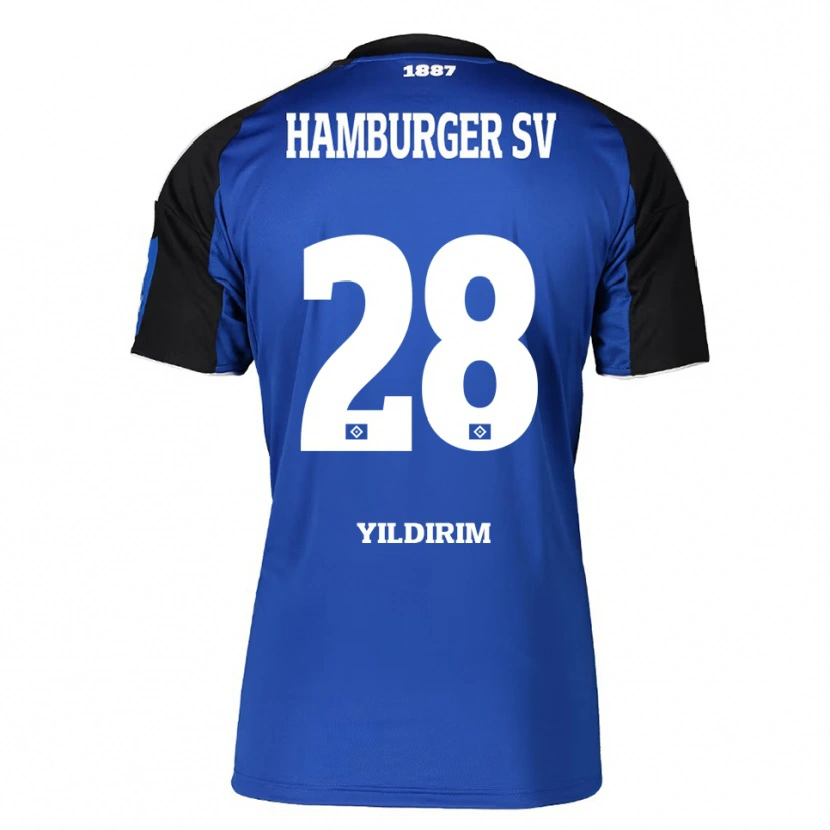 Danxen Uomo Maglia Mehmet Yildirim #28 Blu Nero Kit Gara Away 2025/26 Maglietta