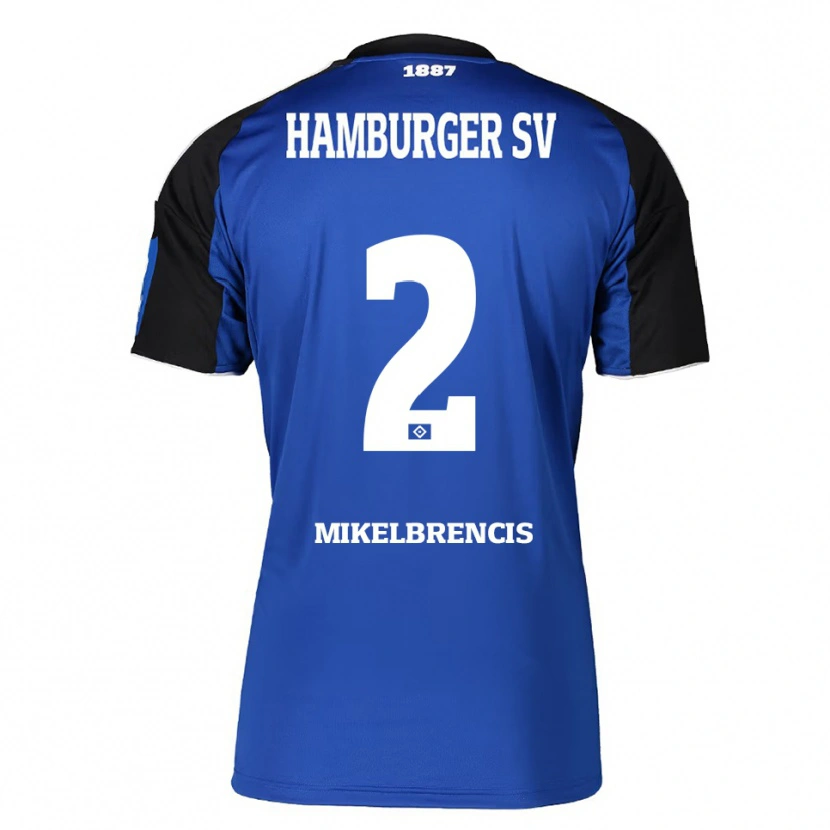 Danxen Uomo Maglia William Mikelbrencis #2 Blu Nero Kit Gara Away 2025/26 Maglietta