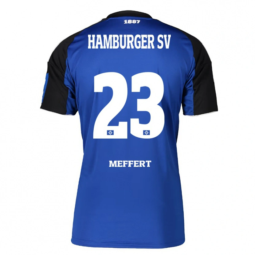 Danxen Uomo Maglia Jonas Meffert #23 Blu Nero Kit Gara Away 2025/26 Maglietta