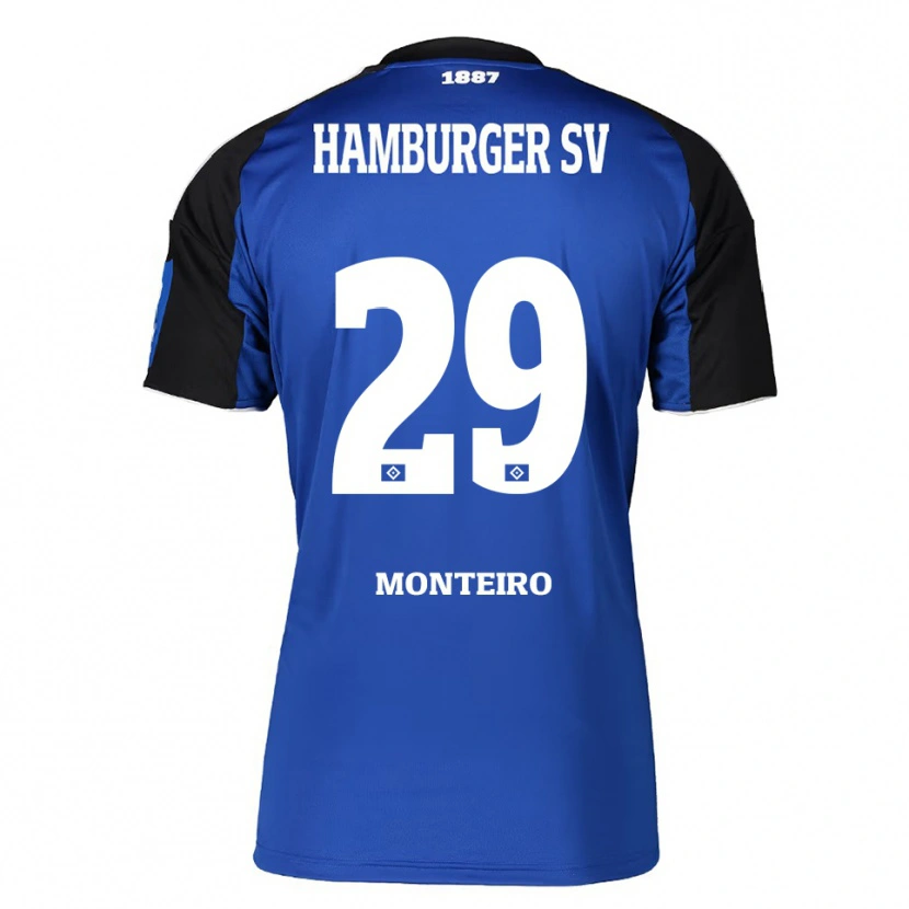 Danxen Uomo Maglia Alfa Monteiro #29 Blu Nero Kit Gara Away 2025/26 Maglietta