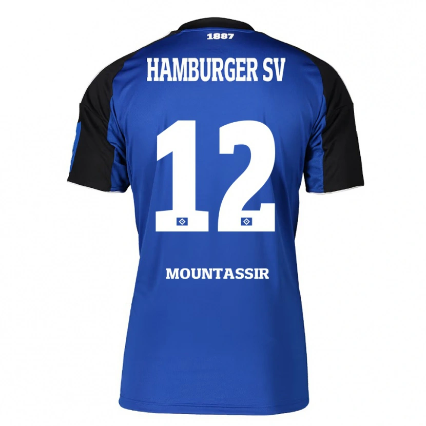 Danxen Uomo Maglia Youssef Mountassir #12 Blu Nero Kit Gara Away 2025/26 Maglietta