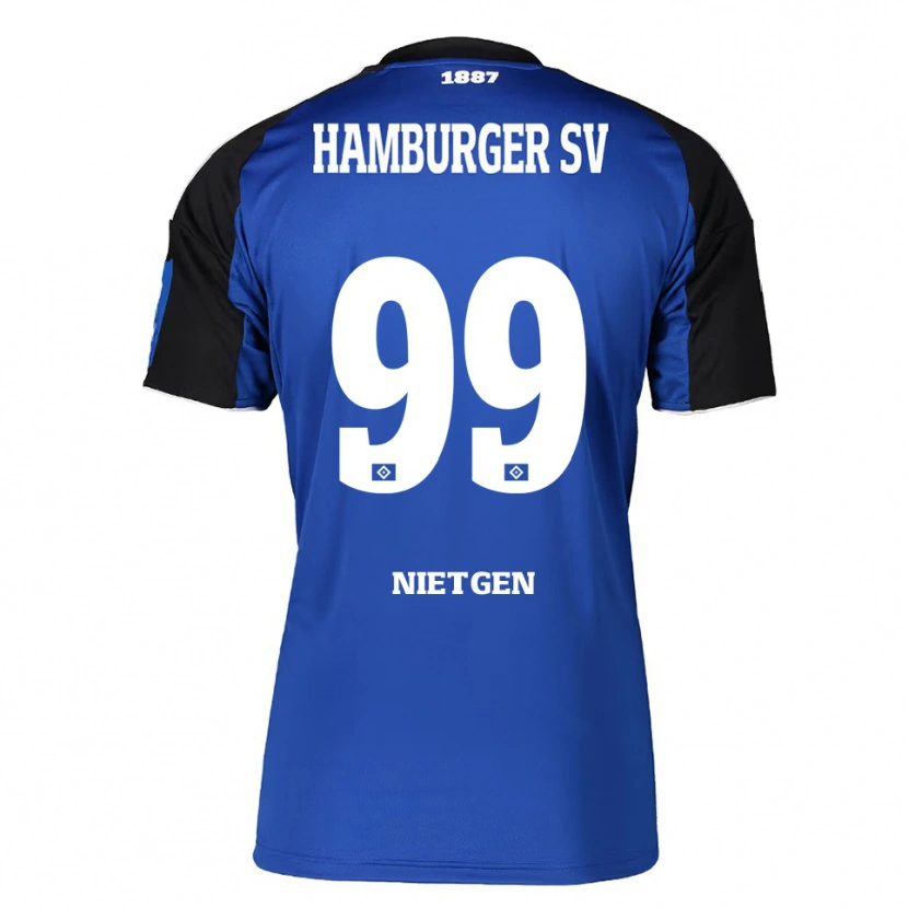 Danxen Uomo Maglia Marvin Nietgen #99 Blu Nero Kit Gara Away 2025/26 Maglietta