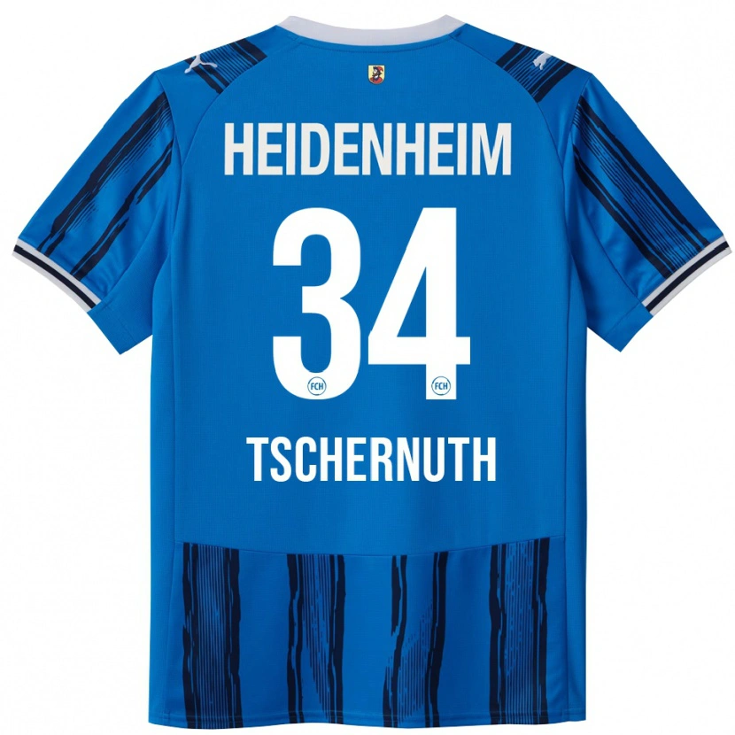 Danxen Uomo Maglia Paul Tschernuth #34 Blu Blu Navy Kit Gara Away 2025/26 Maglietta
