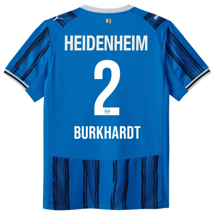 Danxen Uomo Maglia Hannes Burkhardt #2 Blu Blu Navy Kit Gara Away 2025/26 Maglietta