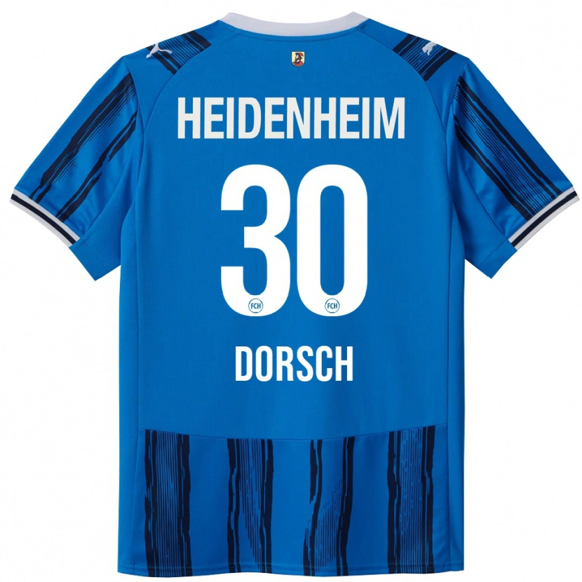 Danxen Uomo Maglia Niklas Dorsch #30 Blu Blu Navy Kit Gara Away 2025/26 Maglietta