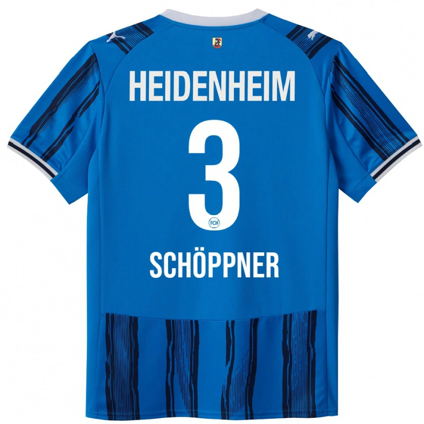 Danxen Uomo Maglia Jan Schöppner #3 Blu Blu Navy Kit Gara Away 2025/26 Maglietta