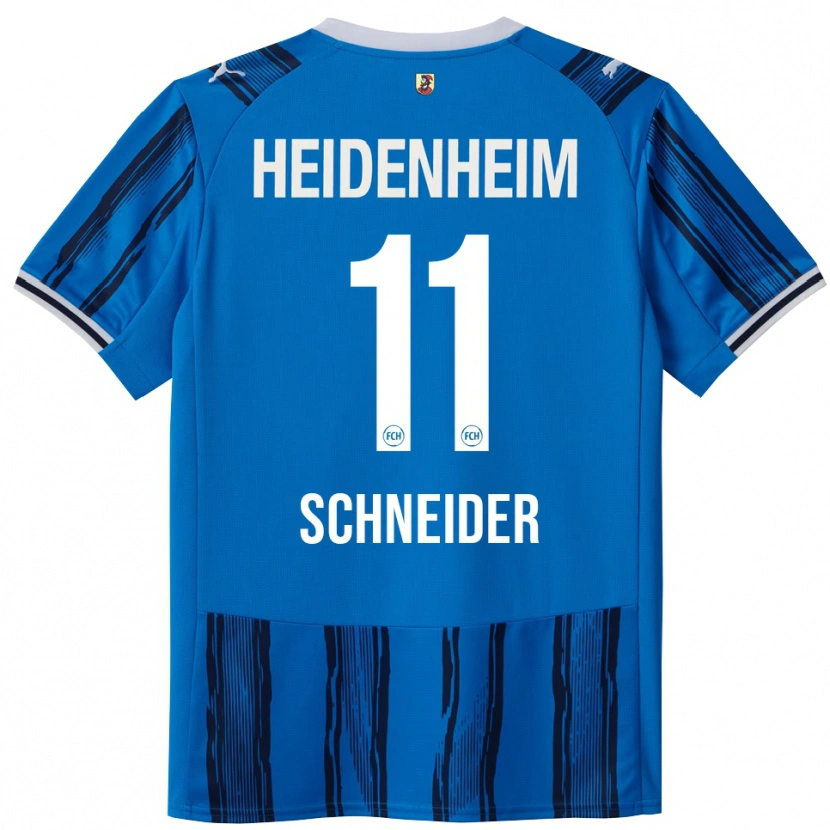 Danxen Uomo Maglia Noah Schneider #11 Blu Blu Navy Kit Gara Away 2025/26 Maglietta