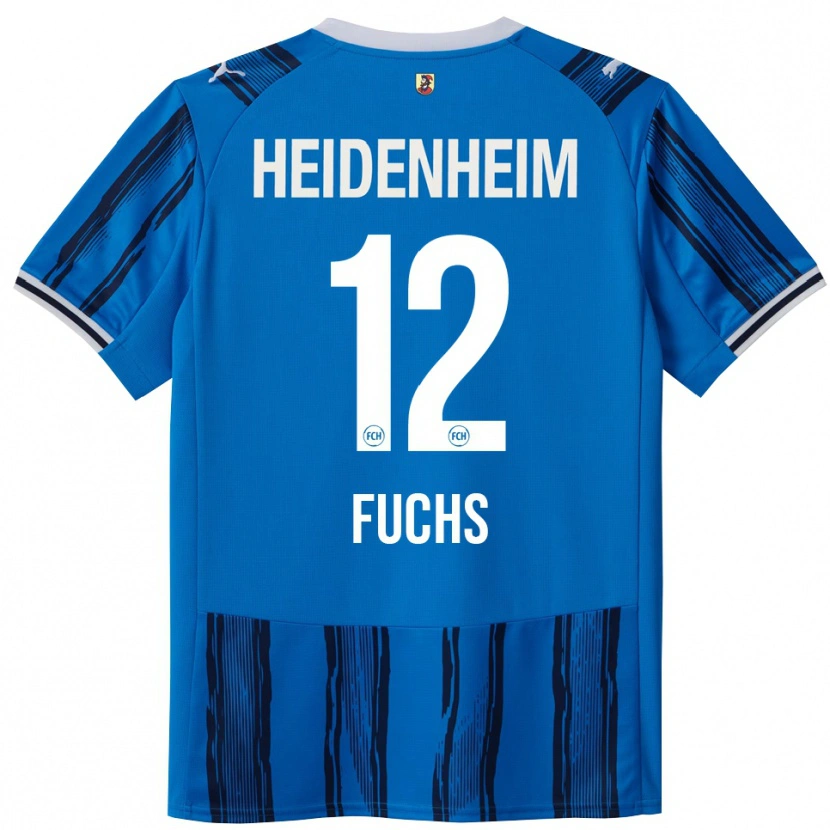 Danxen Uomo Maglia Celine Fuchs #12 Blu Blu Navy Kit Gara Away 2025/26 Maglietta