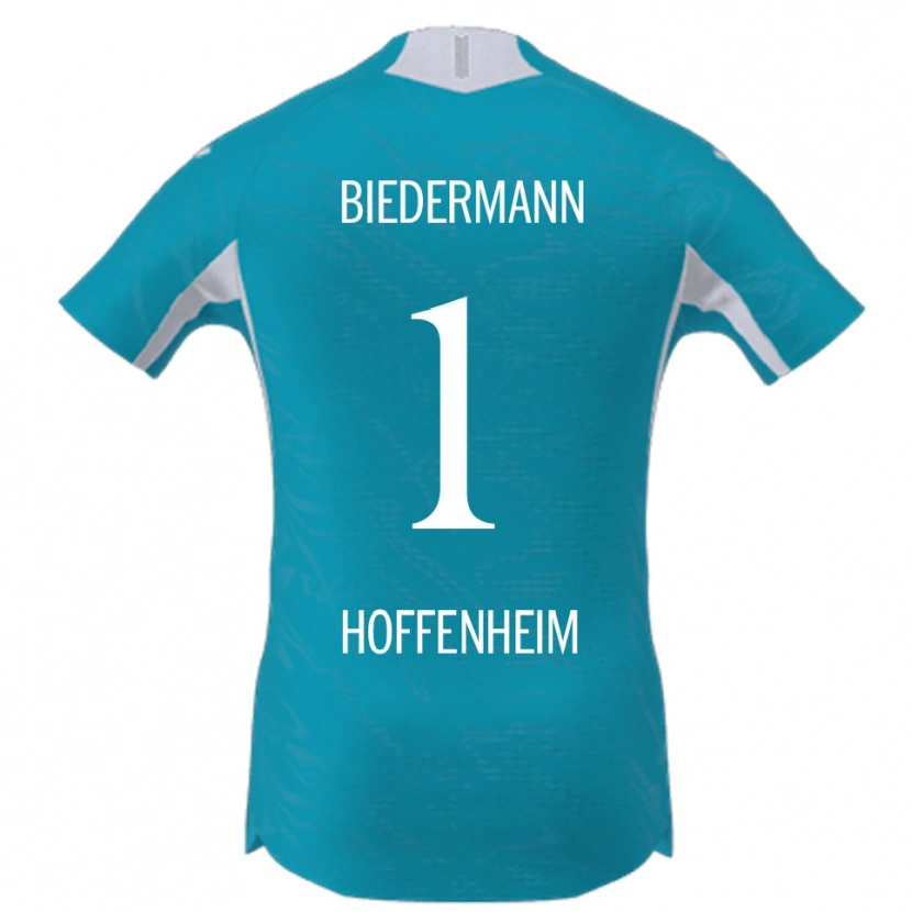 Danxen Uomo Maglia Nico Biedermann #1 Azzurro Kit Gara Away 2025/26 Maglietta