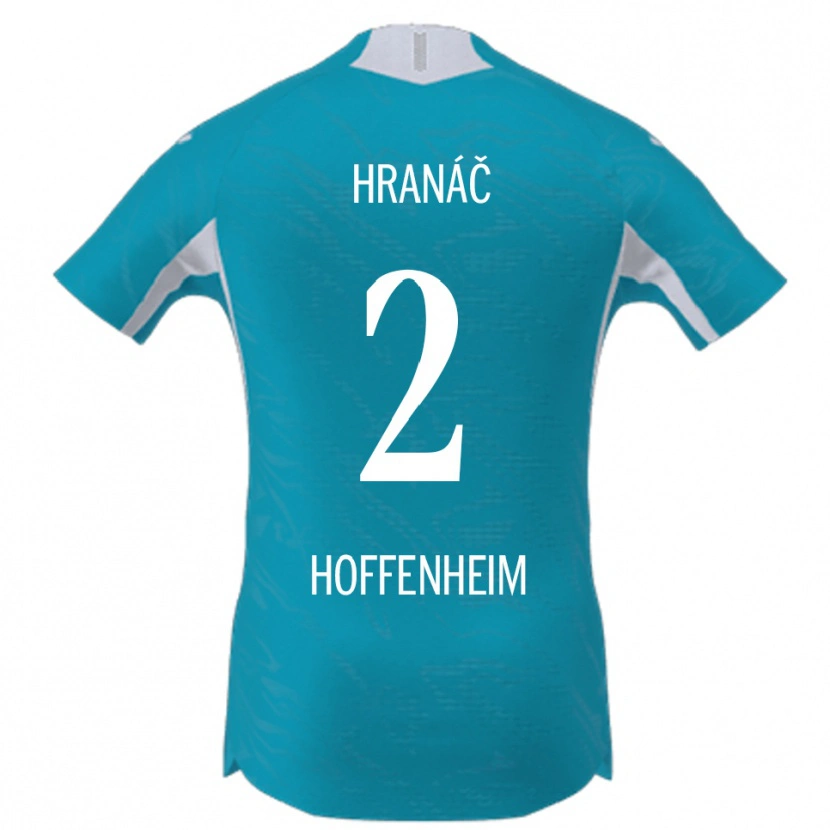 Danxen Uomo Maglia Robin Hranac #2 Azzurro Kit Gara Away 2025/26 Maglietta