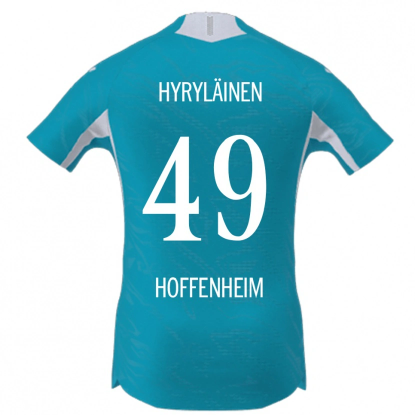 Danxen Uomo Maglia Luka Hyryläinen #49 Azzurro Kit Gara Away 2025/26 Maglietta