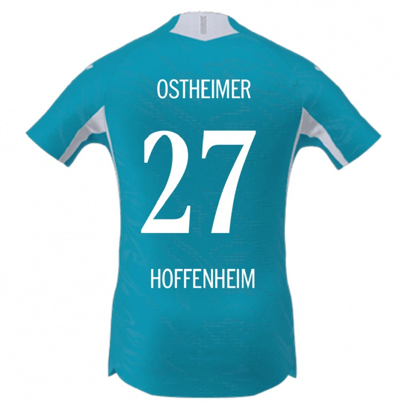 Danxen Uomo Maglia Nevio Ostheimer #27 Azzurro Kit Gara Away 2025/26 Maglietta