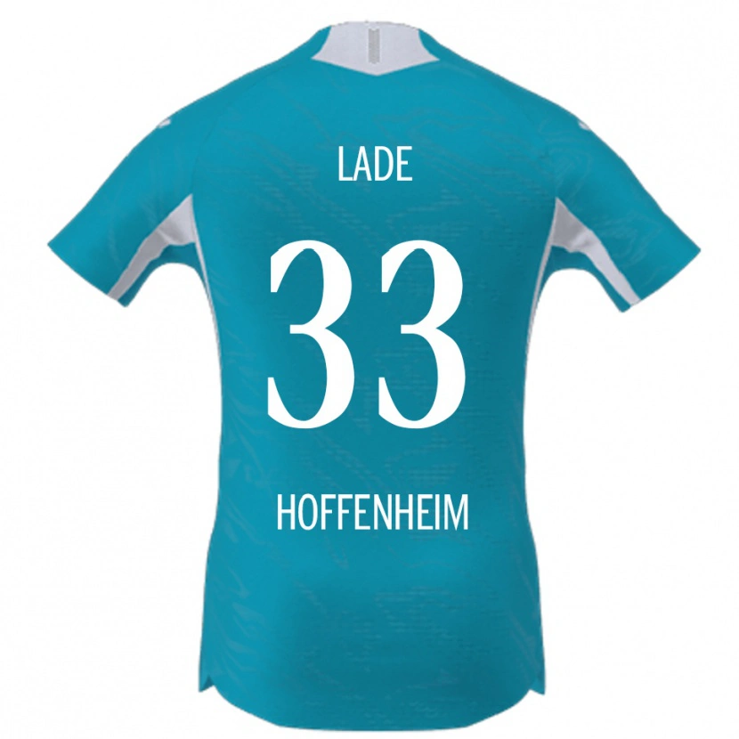 Danxen Uomo Maglia Benjamin Lade #33 Azzurro Kit Gara Away 2025/26 Maglietta