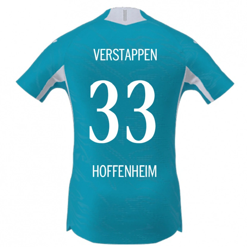 Danxen Uomo Maglia Eric Verstappen #33 Azzurro Kit Gara Away 2025/26 Maglietta