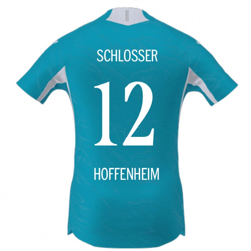 Danxen Uomo Maglia Nils Schlosser #12 Azzurro Kit Gara Away 2025/26 Maglietta